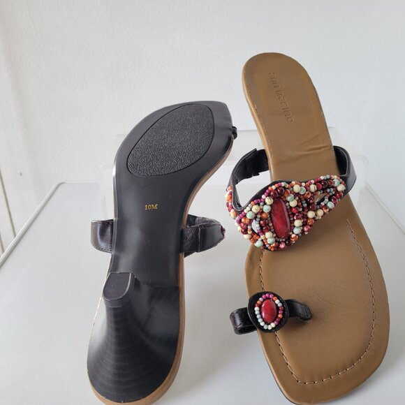 Ann Marino Beaded Bohemian Thong Sandal (Size: 10) - Picture 4 of 7
